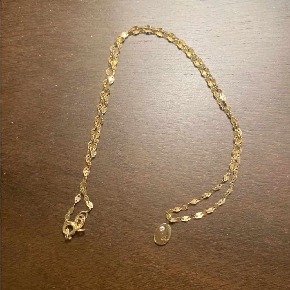 Gold Charm “a” Necklace